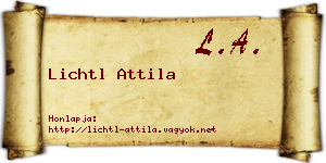 Lichtl Attila névjegykártya